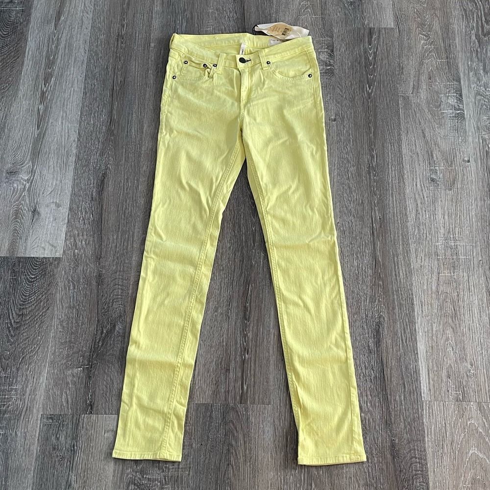 NWT Rag & Bone Canary Yellow Skinny Jeans - Size: 27 - Picture 15 of 15